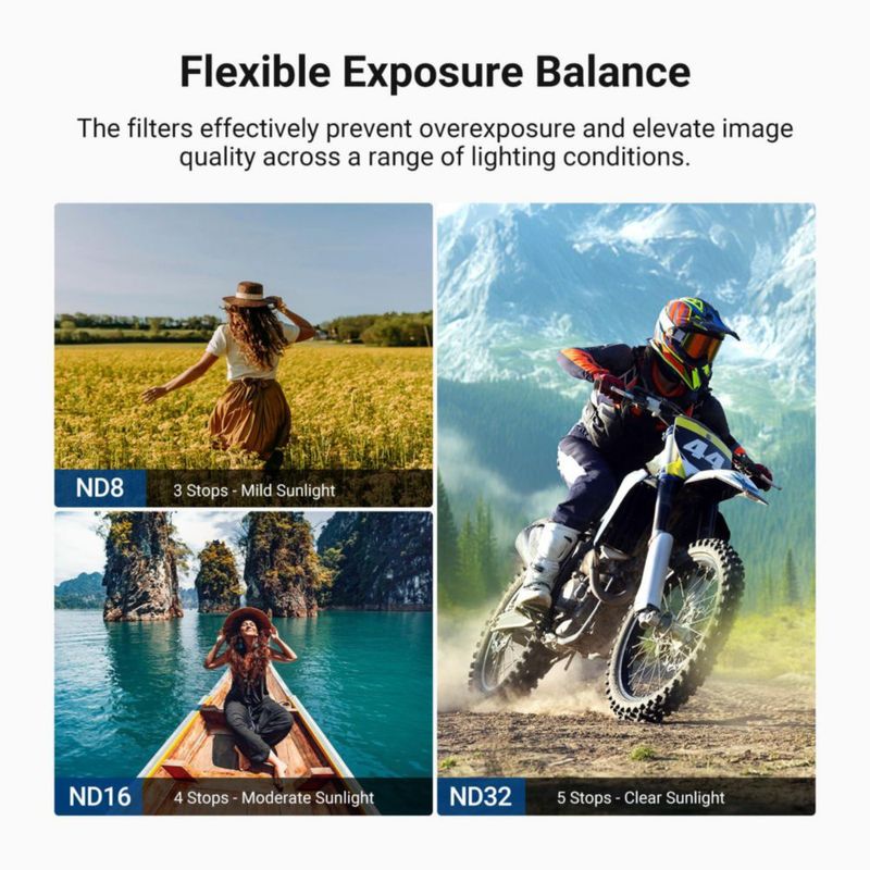 Juego de filtros NEEWER para DJI Osmo Action 6 paquete de 4 ND/CPL
