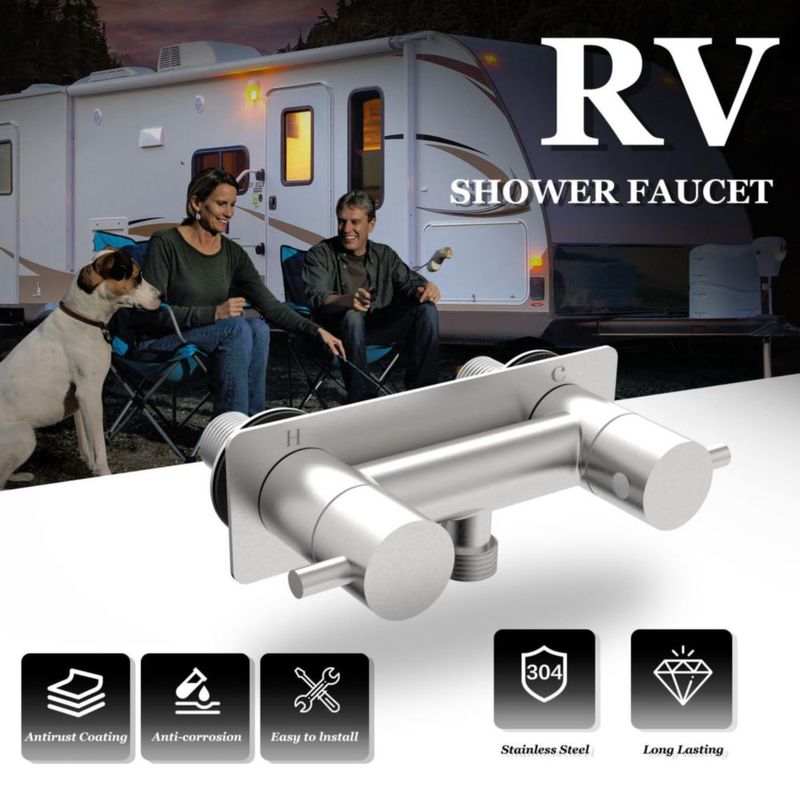 Grifo de ducha para casa rodante TONNY 10 cm con válvula desviadora
