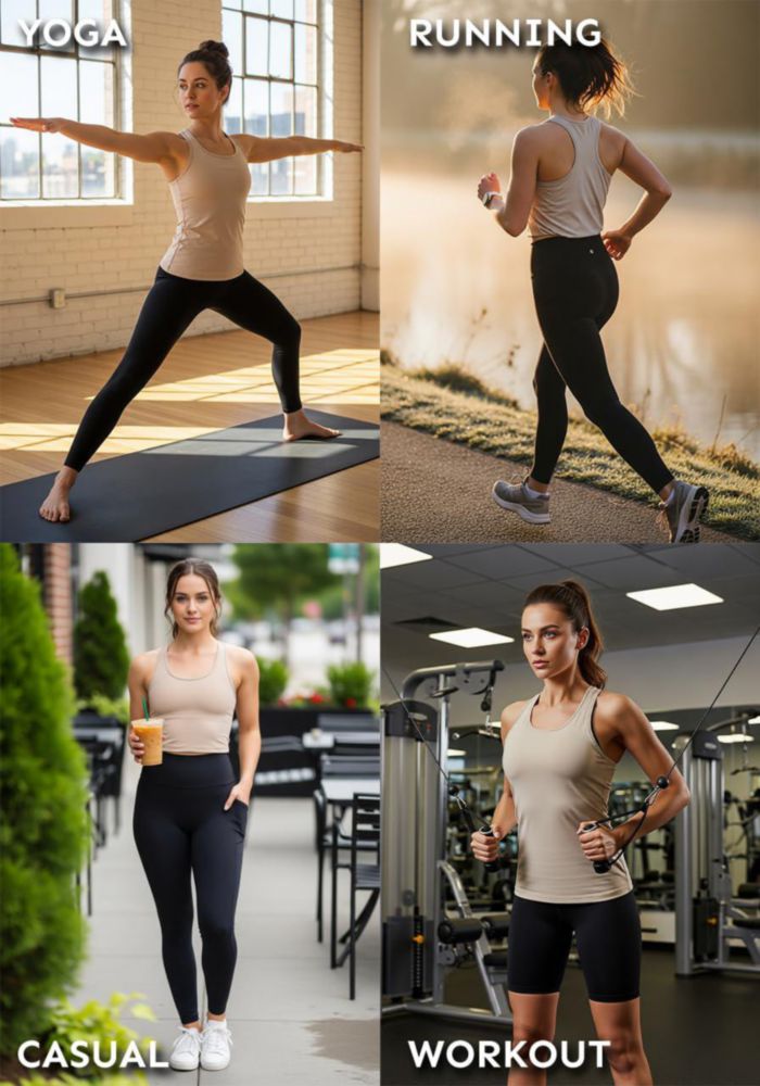 Top sin mangas Sexy Basics de espalda cruzada Dry-Fit para mujer