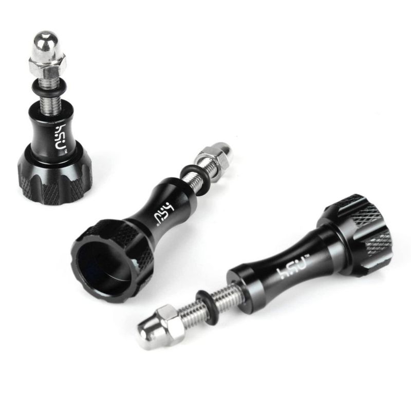 Juego de Tornillos de Mariposa HSU 3 Piezas Negro + Llave para GoPro