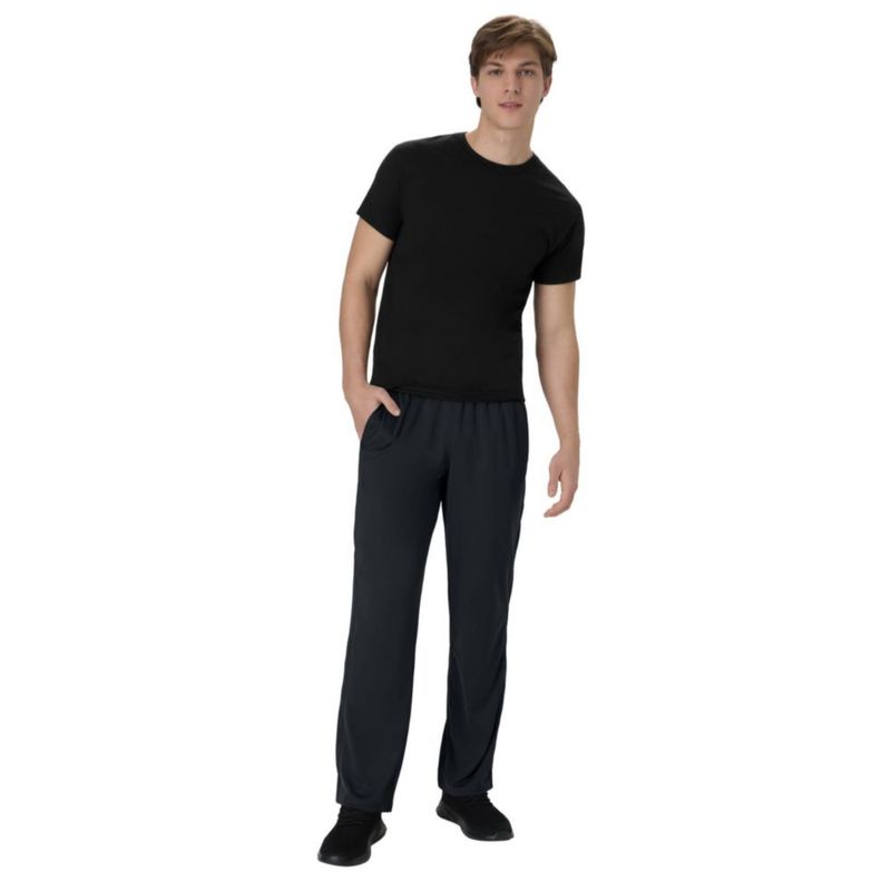 PANTALONES Hanes Sport X-Temp Negro Talla Grande con Bolsillos de 80 cm
