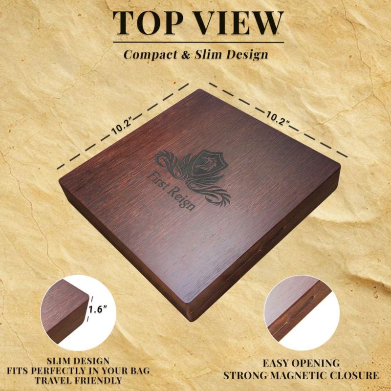 Caja de Dados First Reign 3‑en‑1 DnD: Bandeja y Diario