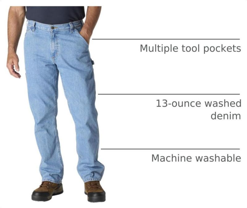 Pantalón de mezclilla Carhartt W34xL76 Cove Corte recto