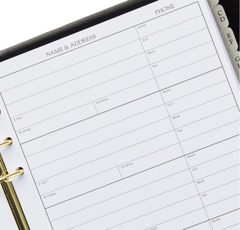 Libreta de direcciones Hallmark 18 cm Carbón recargable