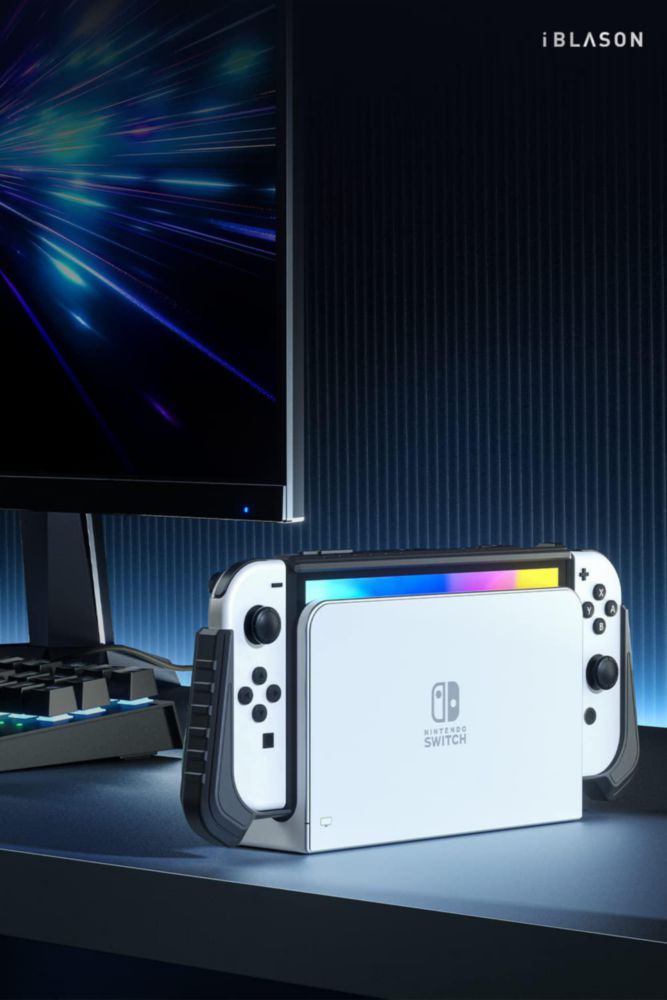 Funda i-Blason Armorbox Blanca para Nintendo Switch OLED