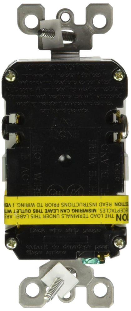 Toma eléctrica Leviton R92-GFWT1-0KW Blanca