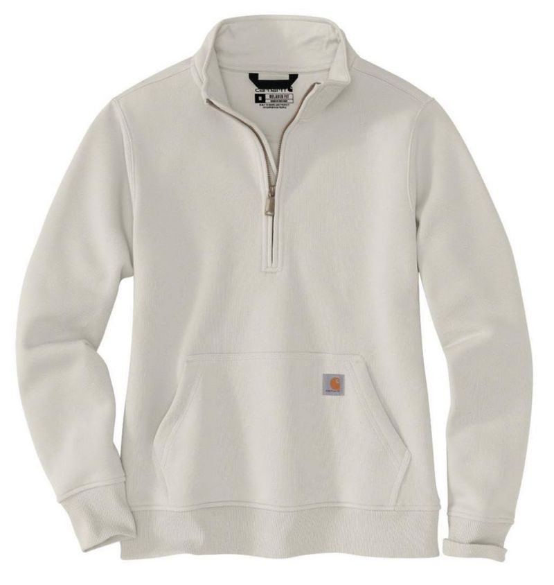 Sudadera Carhartt talla L color malta con cremallera parcial