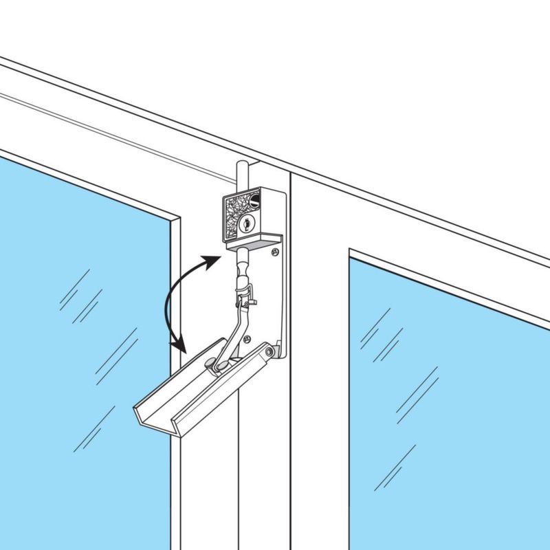 Cerradura Prime-Line U 9919 para Puerta Corredera de Patio Blanca