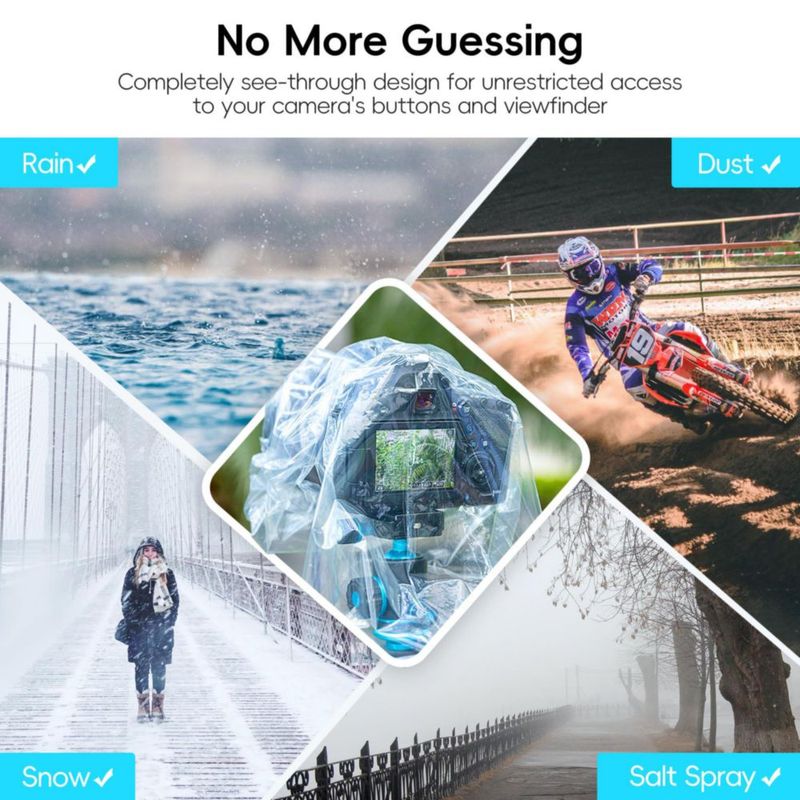 Funda impermeable para cámara JJC - Pack de 4 hasta 46 cm