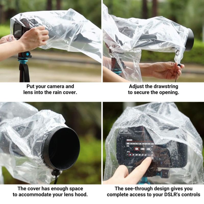 Funda impermeable para cámara JJC - Pack de 4 hasta 46 cm