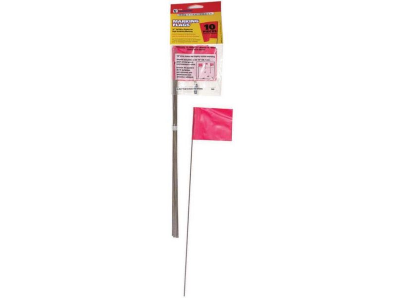 Bandera de marcaje CH Hanson roja 15 cm de polivinilo (paquete de 10)