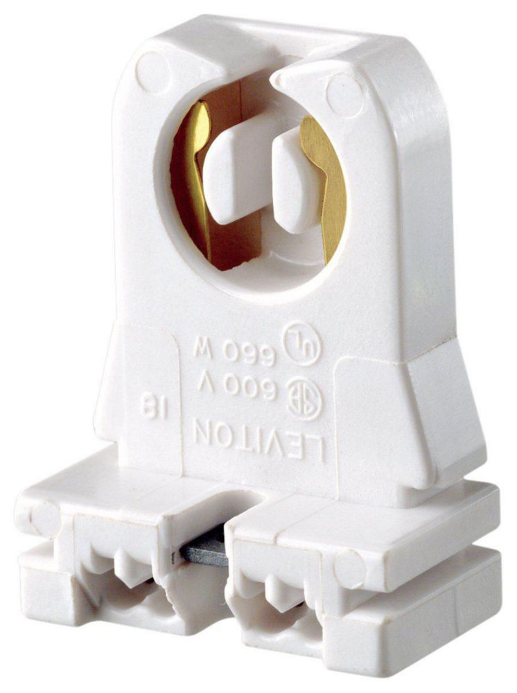 Soporte para lámpara Leviton 13353-N base mediana bipin blanco