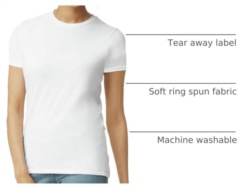 Camiseta Gildan G64000L para mujer blanca pack de 2 talla grande