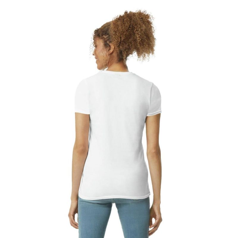 Camiseta Gildan G64000L para mujer blanca pack de 2 talla grande