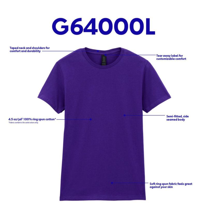 Camiseta Gildan G64000L para mujer blanca pack de 2 talla grande