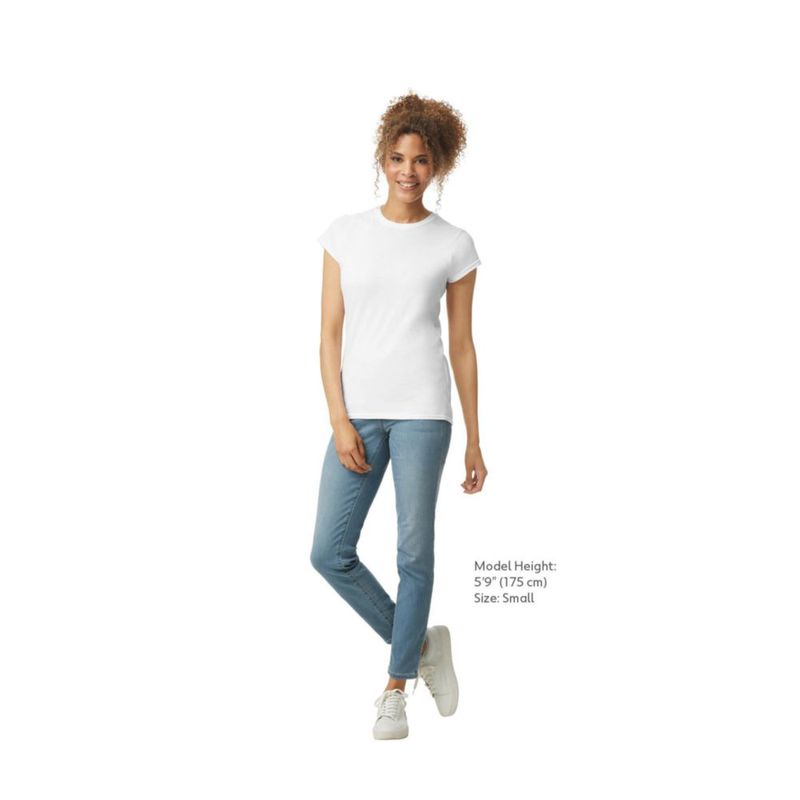 Camiseta Gildan G64000L para mujer blanca pack de 2 talla grande