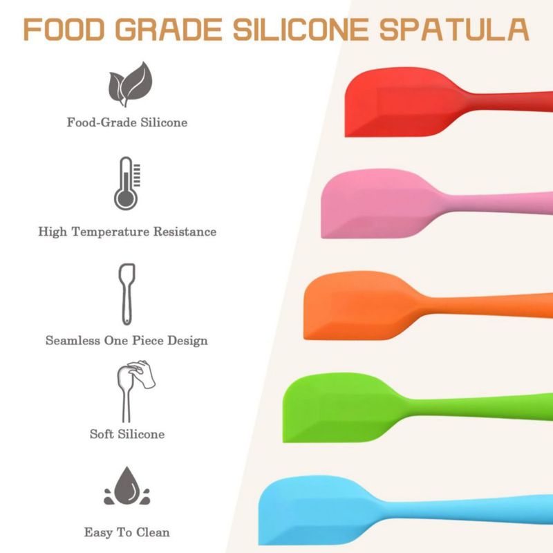 Espátula Hokisei de Silicona 21 cm – Set de 5 piezas
