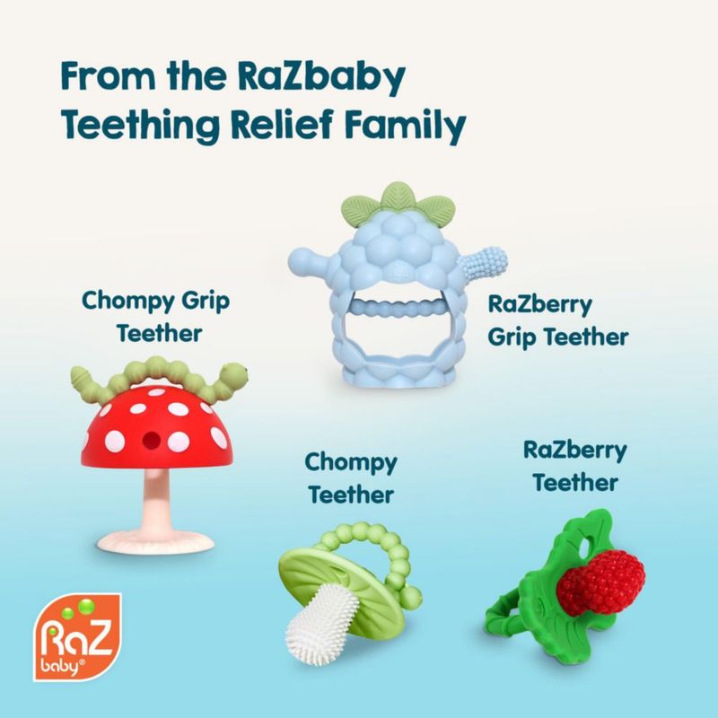 Mordedor RAZBABY RaZberry Plus Rosa 3M+ Libre de BPA
