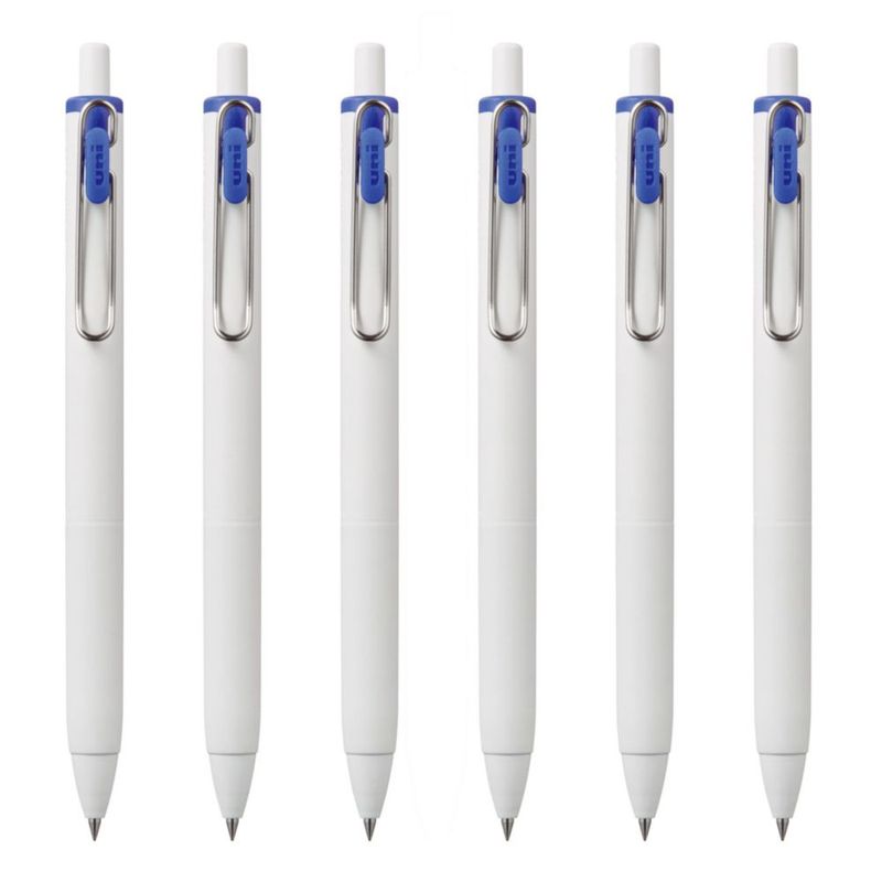 Bolígrafos de gel Uni-Ball 038 mm tinta azul – paquete de 6