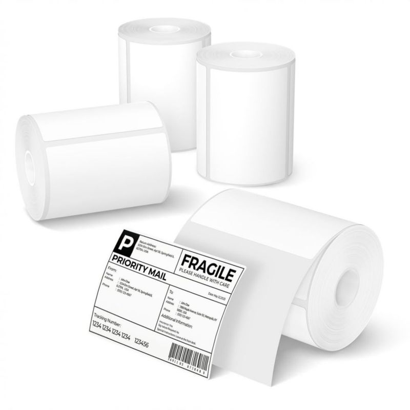Etiquetas térmicas MUNBYN 4x3" 2000 hojas/4 rollos blancas