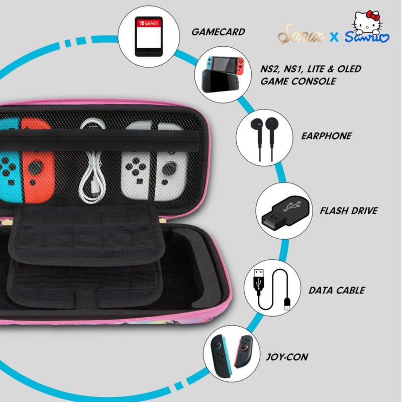 Estuche Switch Sonix Hello Kitty Grid 2/1/Lite/OLED