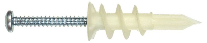 Anclajes de nailon para paneles de pared Hillman 41409 #8 con tornillos 10 unidades