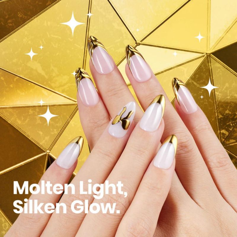 Polvo de uñas Beetles Gel Polish Gold Chrome Mirror