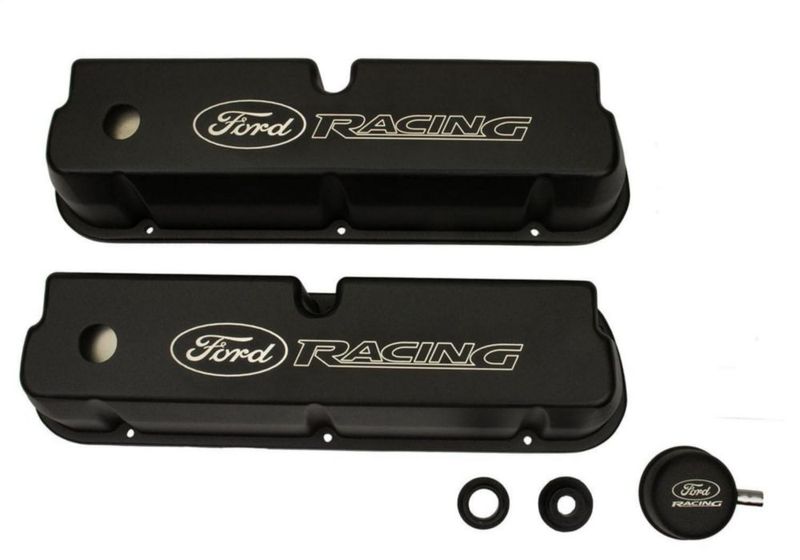 Juego de Tapa de Válvulas Ford M-6582-LE302BK Negro de Aluminio