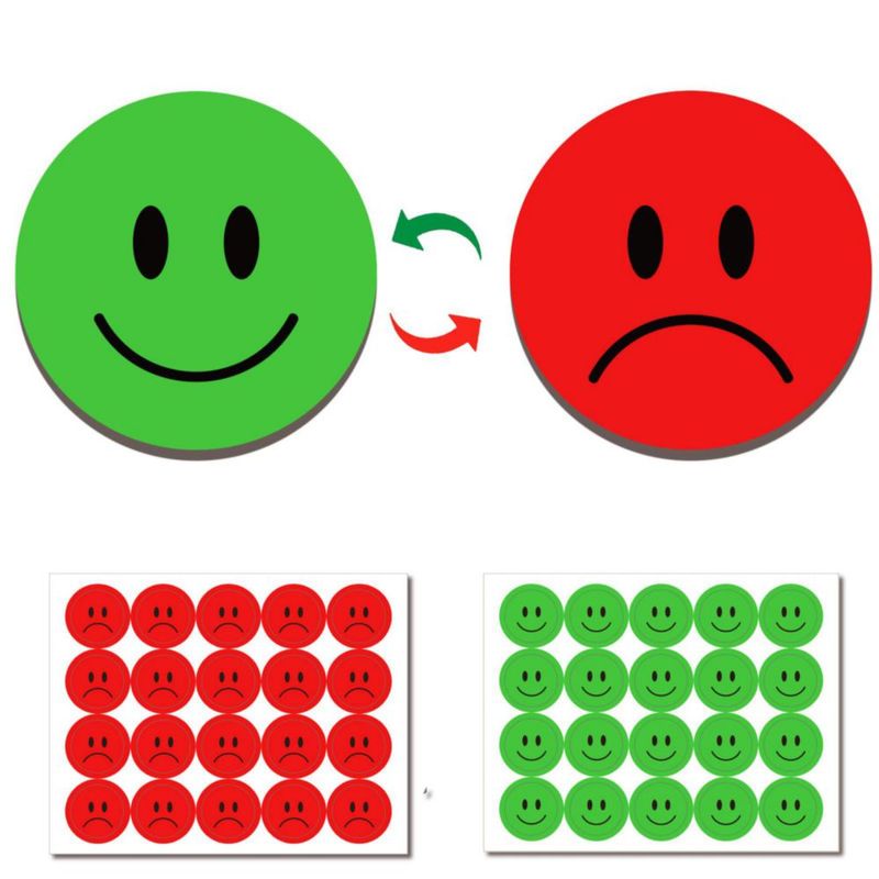 Imán decorativo KAARP 25 cm Cara sonriente roja/verde