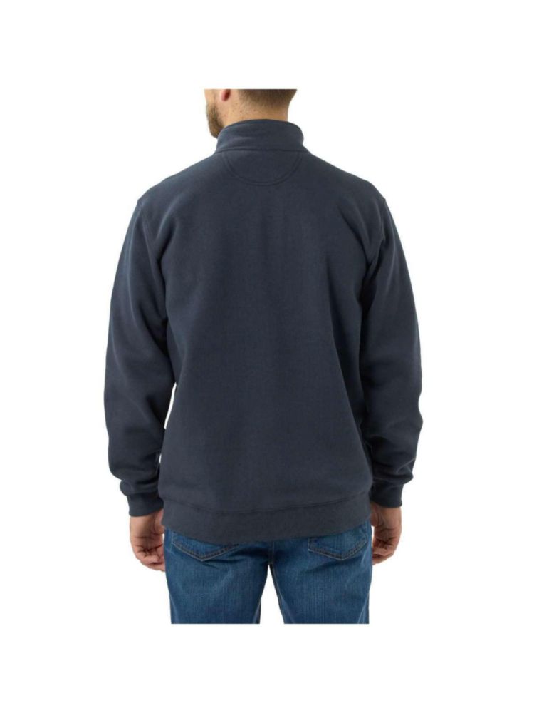 Sudadera Carhartt mediana New Navy con cremallera 1/4 y cuello simulado