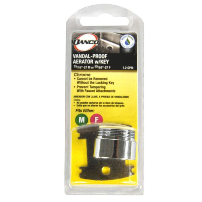 Aireador de grifos Danco 10866 a prueba de vandalismo 1.2 GPM doble rosca