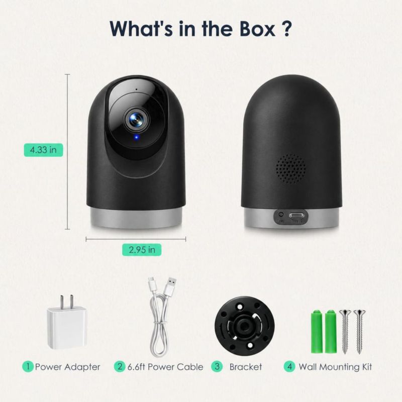 Cámara interior YOTON 2K 5G Wi‑Fi con seguimiento de movimiento