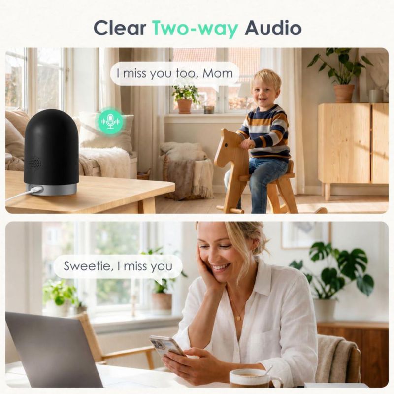 Cámara interior YOTON 2K 5G Wi‑Fi con seguimiento de movimiento