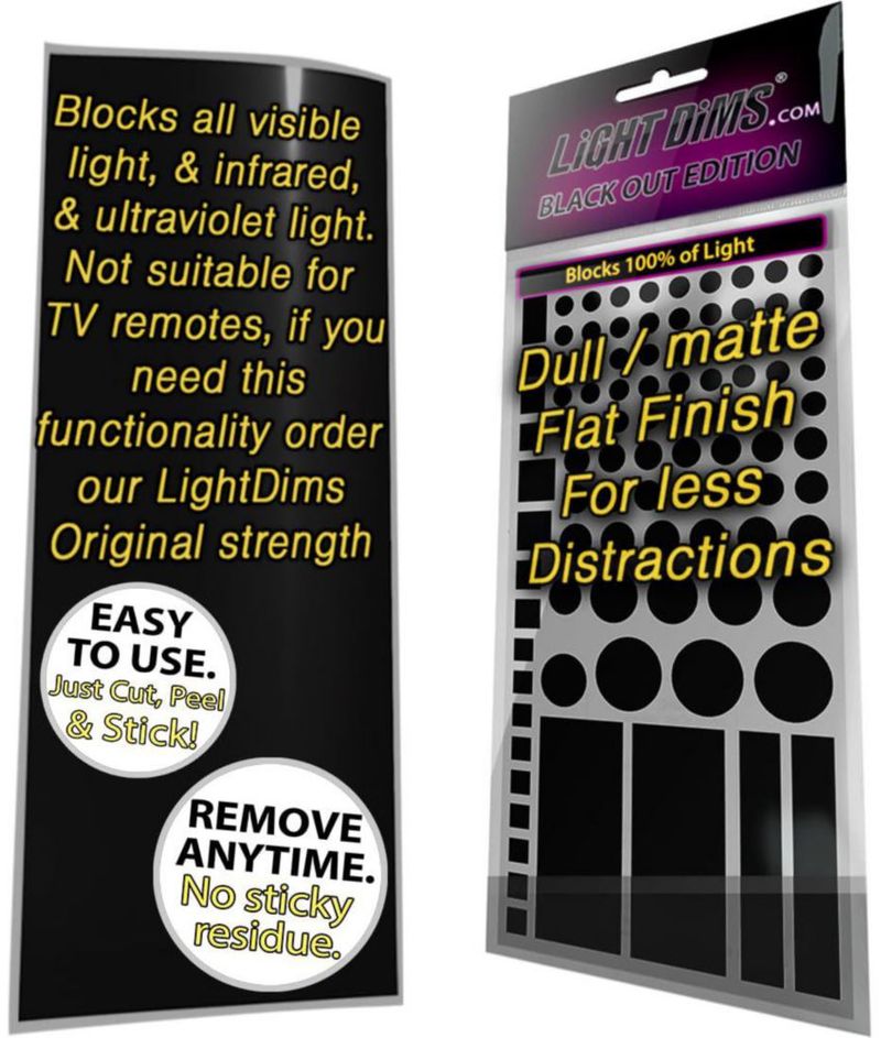 Pegatina LIGHT DIMS Black Out Pack de 2 Hojas