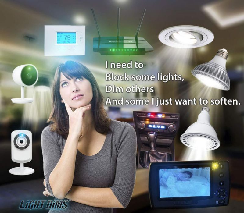 Pegatina LIGHT DIMS Black Out Pack de 2 Hojas