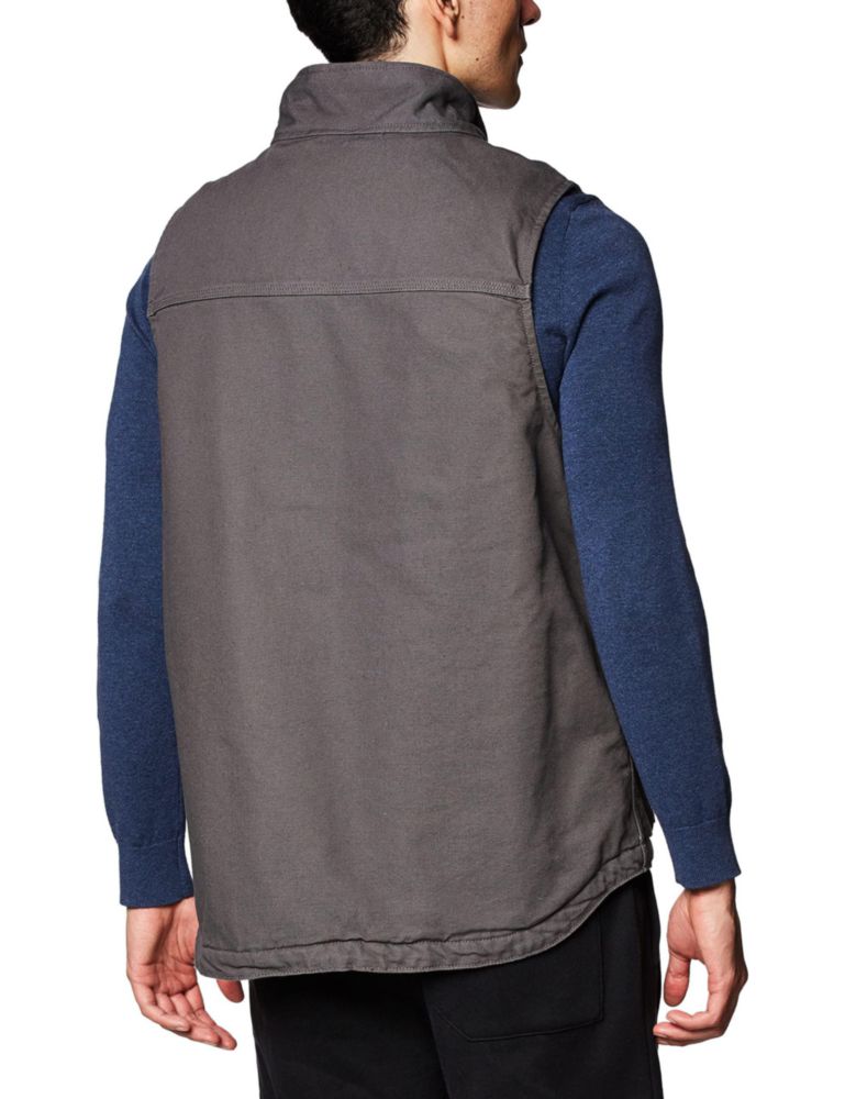 Chaleco Carhartt Gris Grava Talla Grande Alta Cuello Simulado