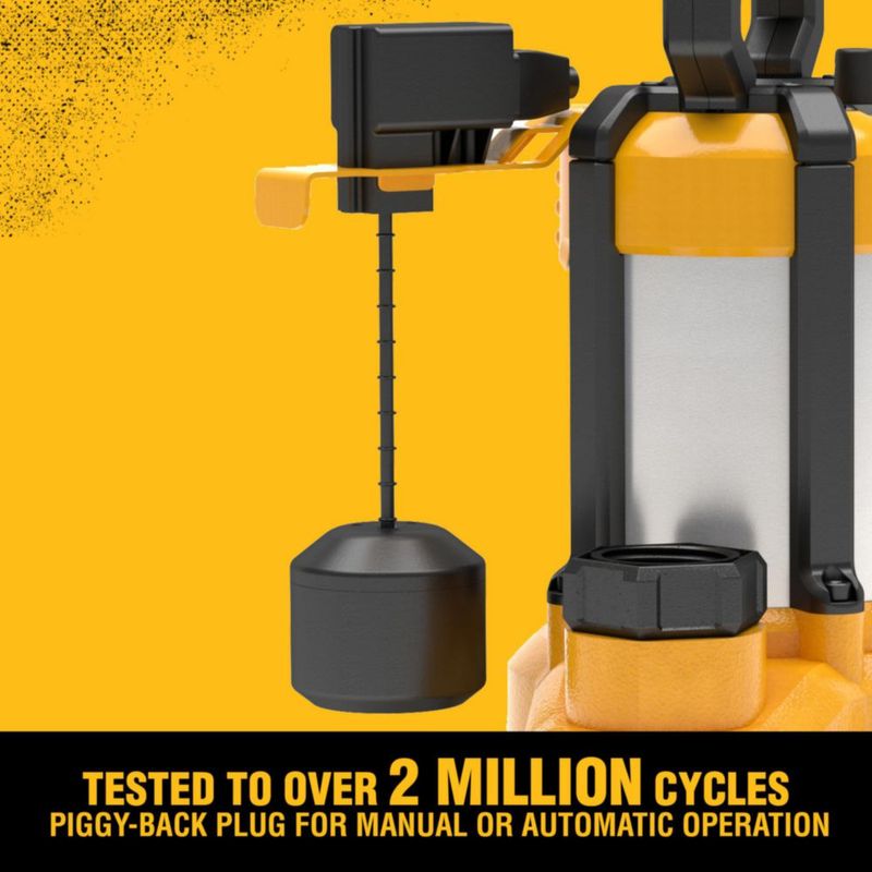 Bomba de agua DEWALT 1/2 HP acero inoxidable hierro fundido 305 m de elevación