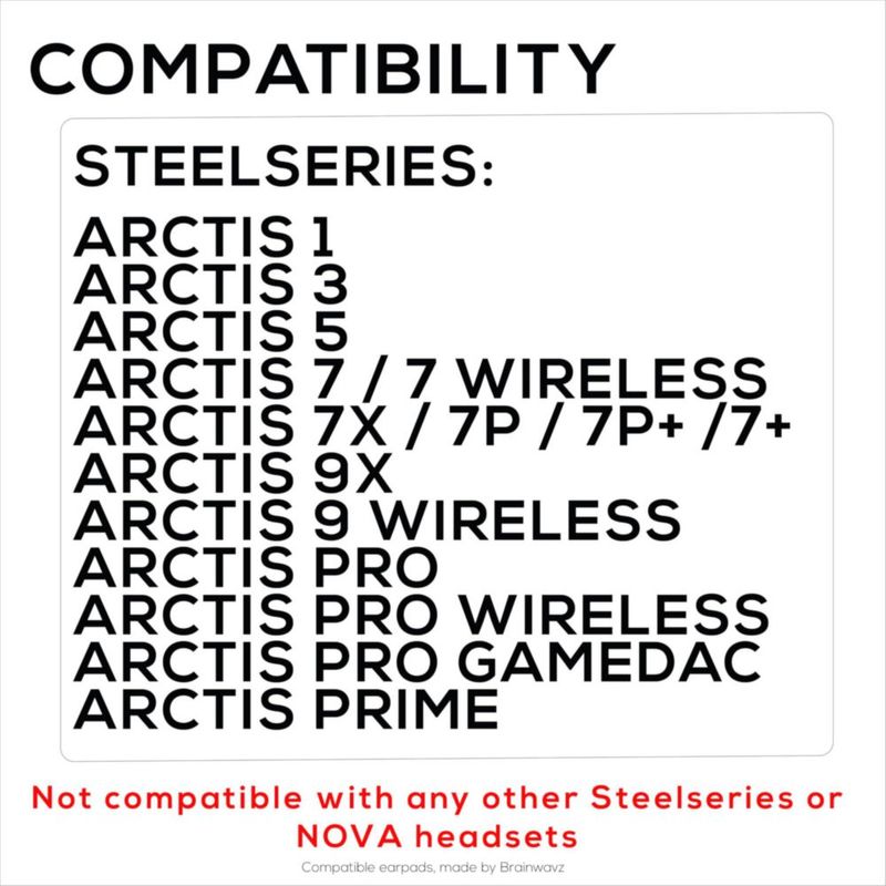 Almohadillas BRAINWAVZ para auriculares Steelseries Arctis 1/3/5/7/9