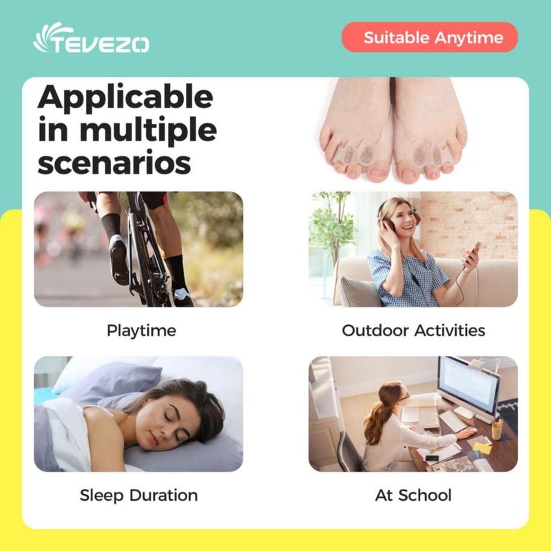 Separadores de dedos Tevezo Corrector de juanetes – Talla grande para adultos