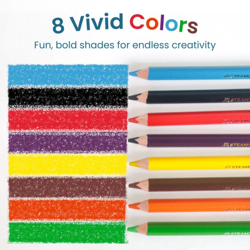 Lápices de colores STEAMFLO Triangular Jumbo 8 colores