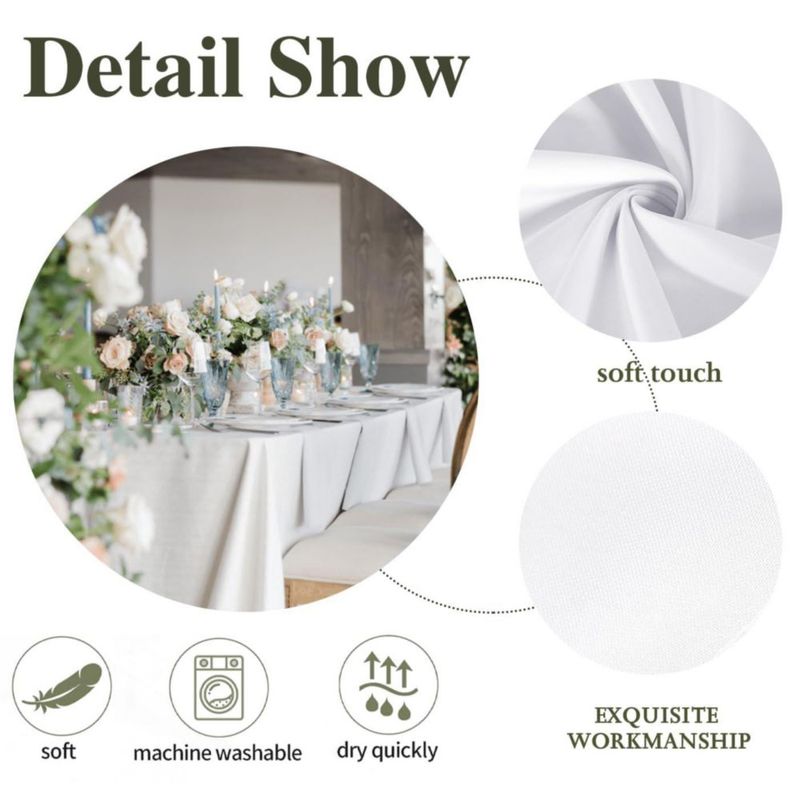 Mantel Yemosa 153x260 cm Blanco - Pack de 12