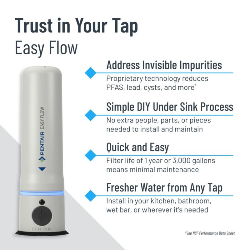 Sistema de filtración de agua Pentair Easy Flow PFAS Lead NSF