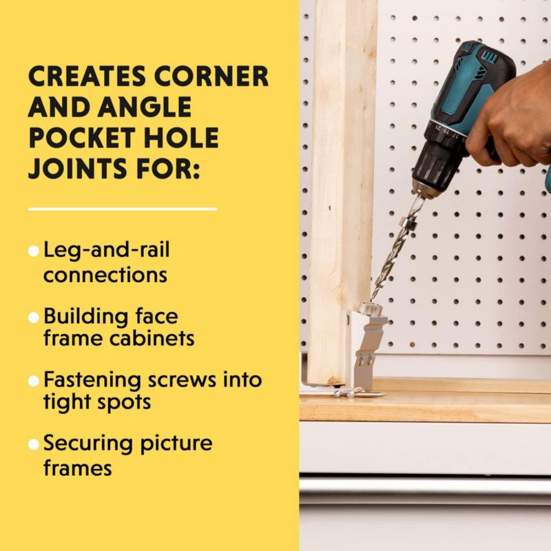 Kit de plantillas con orificios de bolsillo para carpintería de General Tools sistema de bolsillo de aluminio todo en uno con funda de transporte