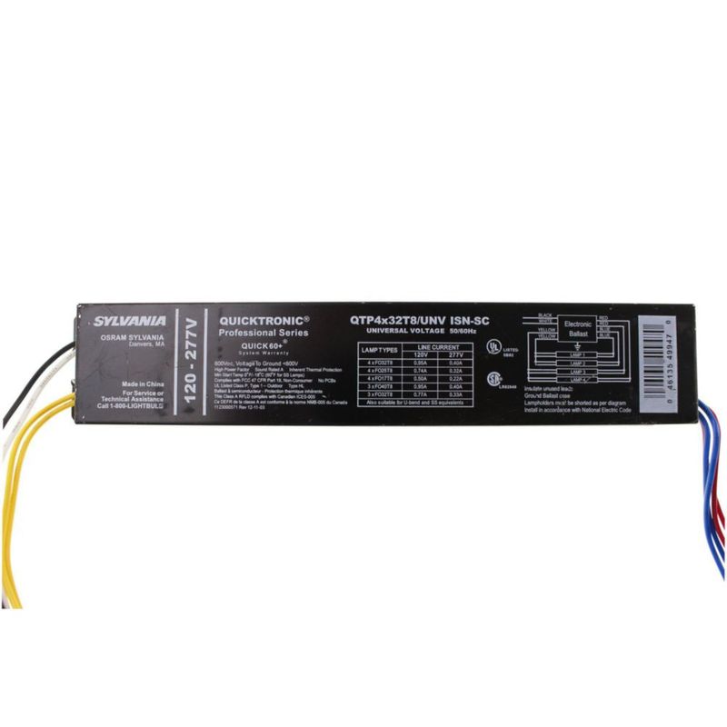 Balasto Sylvania QTP4x32T8/UNV-ISN-SC 120/277V