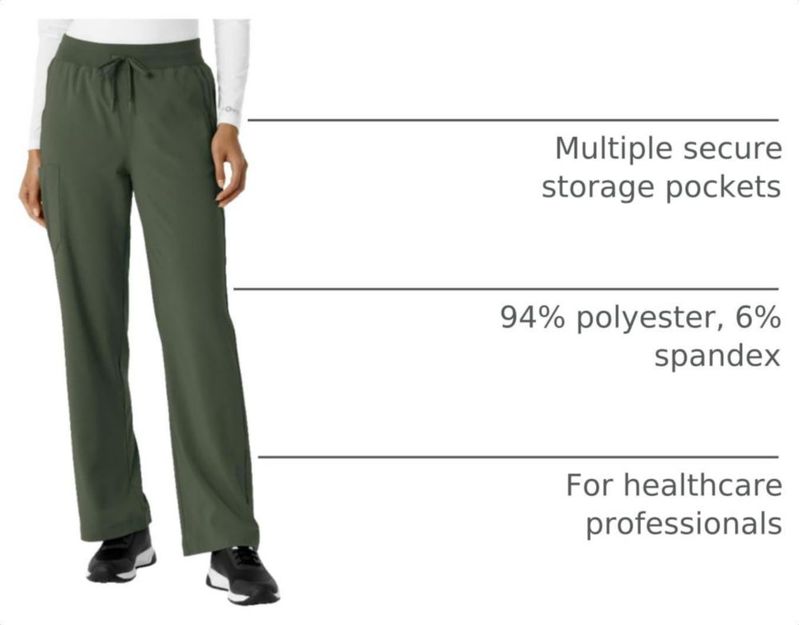 PANTALONES Femeninos Carhartt Boot Cut Scrub Oliva L