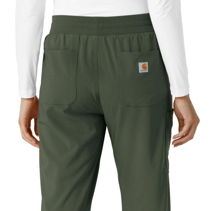 PANTALONES Femeninos Carhartt Boot Cut Scrub Oliva L