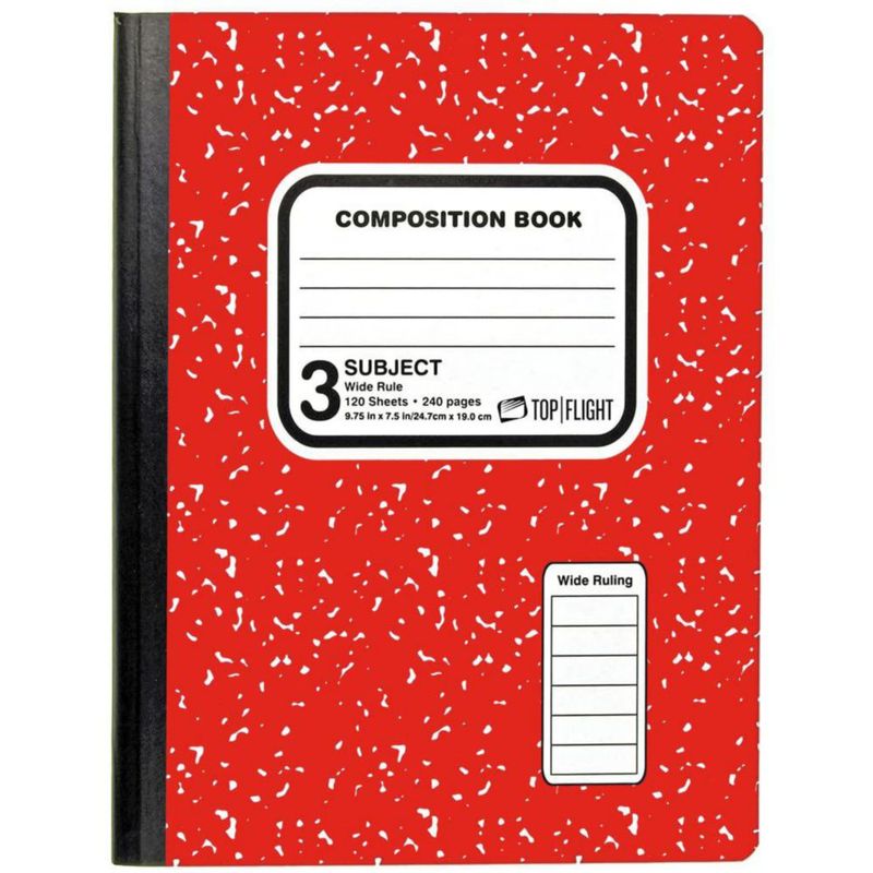 Cuaderno en blanco Top Flight 25 cm 120 hojas rayado amplio