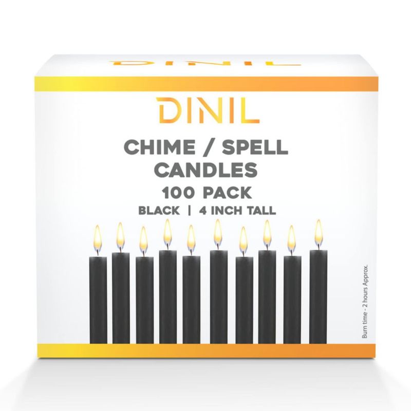Velas de Hechizo Dinil 100 unidades 10 cm negro sin aroma