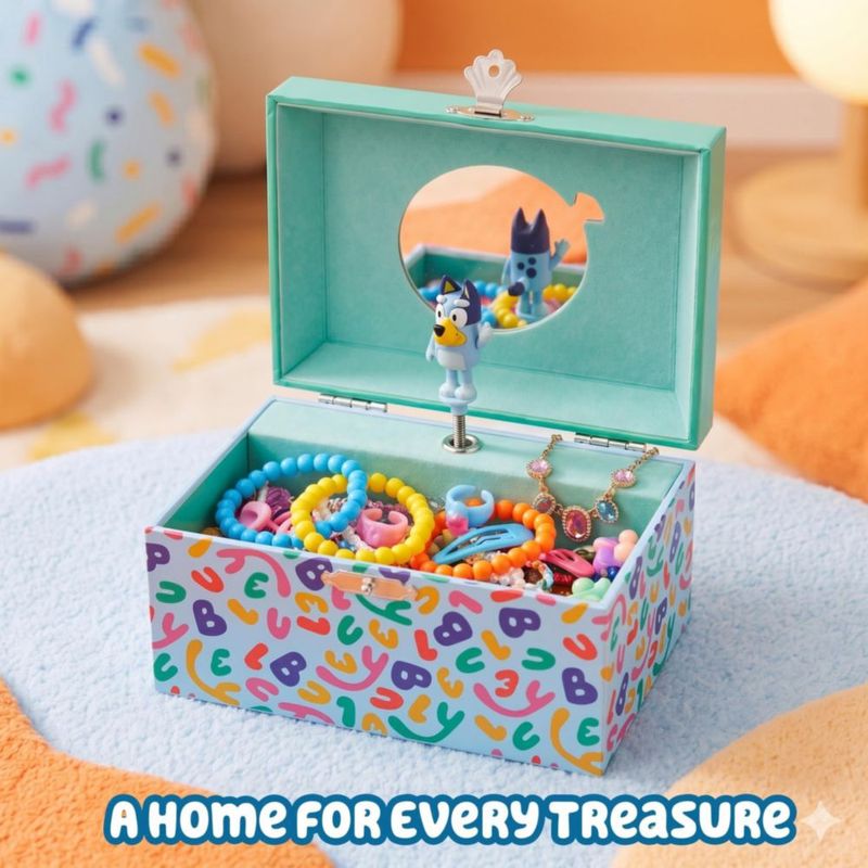 Caja de joyas Mini Treasures Bluey y Bingo Musical