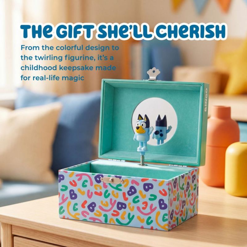 Caja de joyas Mini Treasures Bluey y Bingo Musical